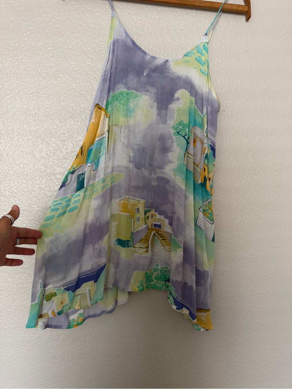 Kiosk Spaghetti Strap Mini Slip Dress - Village Lavender, Yellow, size 6/8 - Picture 3 of 5
